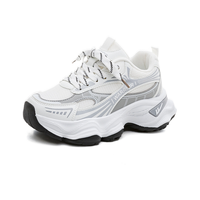 网面透气老爹鞋女25夏季款女鞋厚底增高复古休闲鞋女运动鞋女