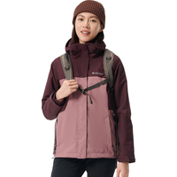 Columbia哥伦比亚冲锋衣女抓绒三合一秋冬防风防水保暖外套 WR7686 607 M