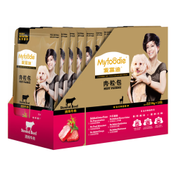麦富迪 狗狗零食 狗罐头日常营养肉粒包牛肉味95g*12包大块肉粒拌粮解馋