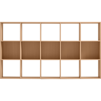 林氏家居落地置物柜收纳组合柜客厅地柜现代简约立柜多层书柜NC1X-B 1.20*0.77m|白色|两层三列书架