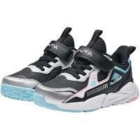 限尺码：安踏 专业平衡车鞋女童鞋秋冬款皮面防泼水女小童耐磨减震跑步运动鞋