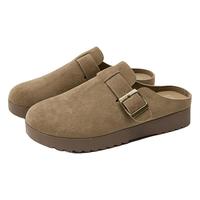 西遇 厚底勃肯鞋秋季包头复古一脚蹬增高半拖鞋