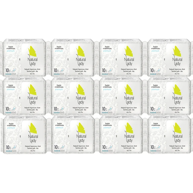 NaturalLady薄卫生巾棉柔亲肤日用无荧光剂日用12包