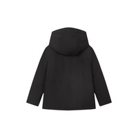 暇步士(Hush Puppies)童装儿女小童2025冬季抽绳舒适三防简约百搭外套 钻石黑 110 cm