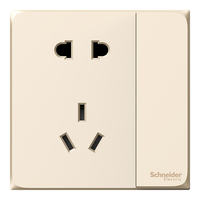 Schneider Electric 施耐德电气 皓呈系列 A3T15_10US_WG_C1 一开五孔插座 珍珠金