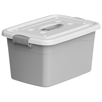 佳帮手收纳箱衣服整理箱储物箱玩具衣物收纳盒塑料箱书箱搬家箱子带轮 星空灰中号【39*28*20cm】提手款