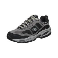 斯凯奇（Skechers）老爹鞋男士夏季透气复古潮流百搭厚底缓震休闲运动鞋子男51241 炭灰色/黑色/CCBK 39