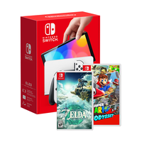 任天堂 Nintendoswitch日版游戏机港版ns续航增强版塞尔达日版续航增强彩色+塞尔达+奥德赛