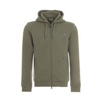 EA7 潮流简约运动衫开衫外套棉质连帽卫衣外套男