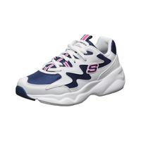 SKECHERS 斯凯奇 情侣鞋男女校园舒适小白鞋厚底缓震老爹鞋88888105 WNVP白色/海军蓝色/粉色(女款) 35.5