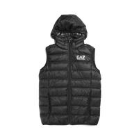 EA7 儿童羽绒马甲男女童外穿背心保暖连帽羽绒马甲