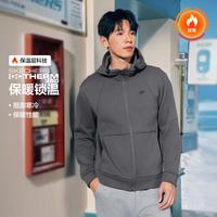 斯凯奇 25年冬加绒运动外套男训练跑步服男连帽卫衣