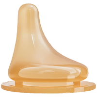 葆氏 奶瓶奶嘴配件适配贝亲宽口径仿母乳婴儿偏心奶嘴L号3孔（6月+）