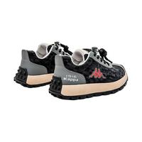 Kappa Kids卡帕童鞋儿童鞋男童运动鞋子儿童鞋子板鞋女童时尚跑鞋 黑灰 26 适合脚长168mm