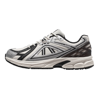 骆驼（CAMEL）复古运动女鞋全地形跑步休闲慢跑鞋子 X24B09L7014Q 白/黑/银 37