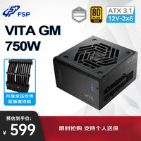 全汉 VITA GM 750W金牌全模组电源（ATX3.1/PCle 5.1 12V-2x6接口/105℃工业等级日系电容/全压纹线）