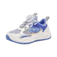 回力童鞋儿童网面运动鞋2024春季透气男童休闲鞋女童轻便跑步鞋 灰蓝 32码内长约20.5cm