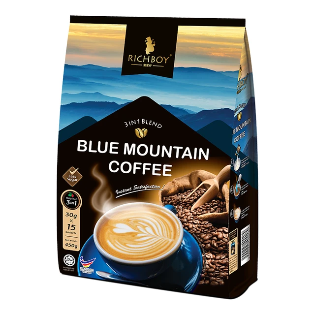 RICHBOY 富家仔 蓝山风味特浓白咖啡速溶 马来西亚进口大师级调配少糖不苦咖啡粉