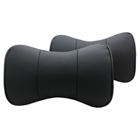 一对装 汽车头枕 真皮车用靠枕 U型颈枕 护颈枕 汽车用品 奥迪A4L头枕A6LA135A7A8LQ3Q5Q7 棕色一对装