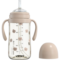 UBMOM新生儿奶瓶PPSU奶瓶奶嘴防摔防胀气通用贝亲奶嘴 280ml 可可狗(含M号奶嘴1个)