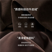 佐丹奴设计师款可露丽风外套女仿牛皮绒收褶圆领宽松夹克18375915 08咖啡栗 L