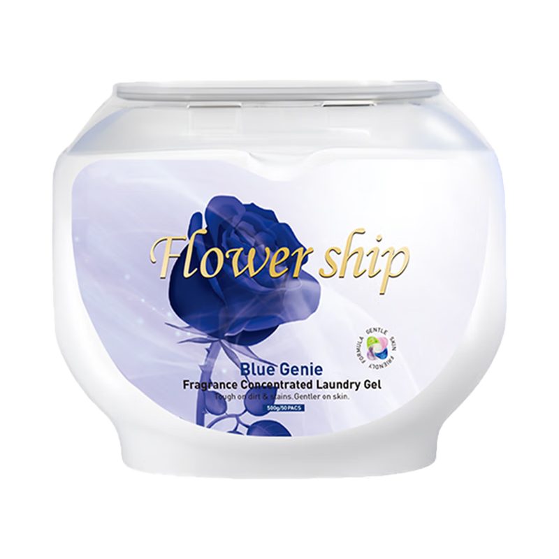 Flower ship 花卉诗 蓝色妖姬香氛洗衣凝珠  50颗 玫瑰