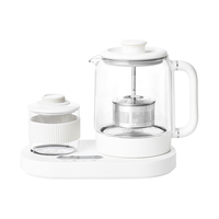 迷你养生壶 煮茶壶 恒温电热水壶 花茶壶办公室烧水壶一人养生壶组合恒温杯垫开水壶 0.8L