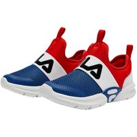 FILA斐乐童鞋儿童综训鞋2025年夏季运动鞋小童一脚蹬训练鞋潮 雾纱蓝/火红-WT 28