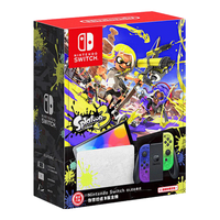 Nintendo 任天堂 港版 Switch OLED 游戏主机 喷射战士3限定 紫黄色