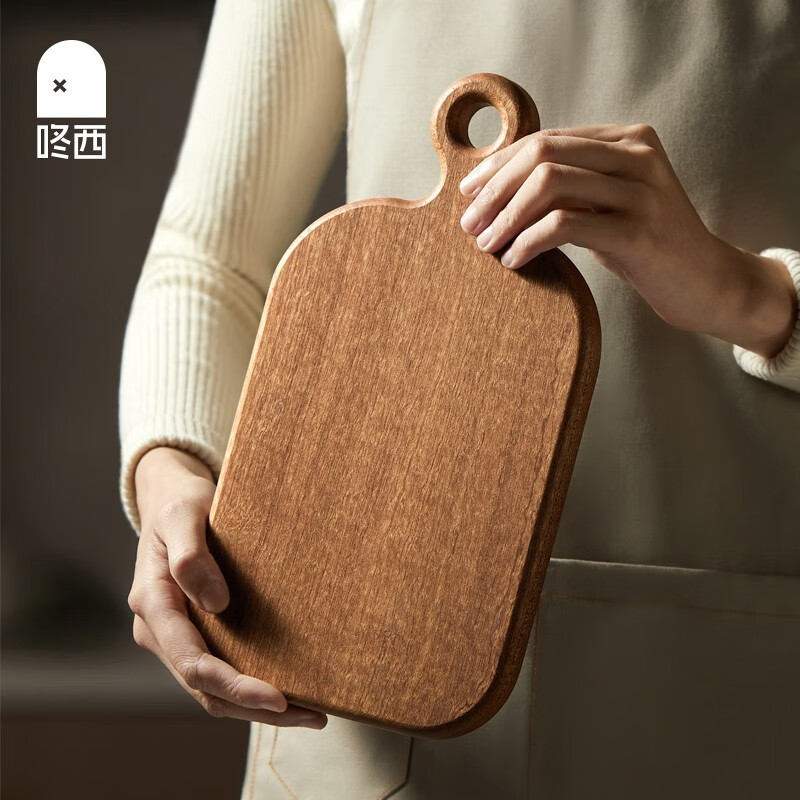  咚西 整木 乌檀木砧板 手柄