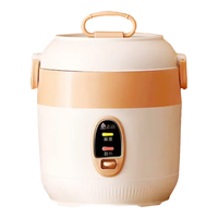 志高迷你电饭煲0涂层多功能电饭锅1.2L小型迷你电饭煲1-2人煮饭煲粥煲汤小电饭煲家用厨房 米白色普通款会粘锅 1.2L