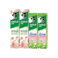 DARLIE 好来 原黑人)茶倍健牙膏成人清新口气去渍健齿套装