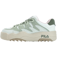 斐乐（FILA）斑斓鞋ROSETTA女鞋板鞋2023秋新款面包厚底鞋复古休闲鞋 灰白/奶油黄绿-ML 35.5
