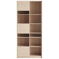 QuanU 全友 家居书柜书房大容量多功能北欧简约风立式玻璃柜门书柜