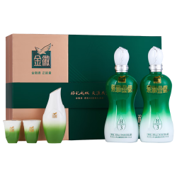 金徽 柔和H3 浓香型 白酒 45度 500ml*2瓶 礼盒装 中秋节礼品