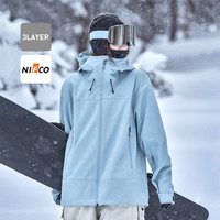 AWKA单板滑雪服女款2025新款专业冬季外套上衣男士成人3l防水加绒  宝宝蓝 WT70 XL