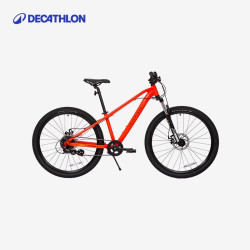 DECATHLON 迪卡侬 自行车儿童自行车青少年山地车碟刹8速24寸越野自行车红- 4740868