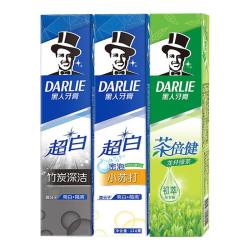 好来 原黑人牙膏家庭装亮白含氟男女士专用茶倍健旗舰店官方正品