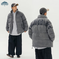 顶峰保罗(Dingfengbaoluo)麂皮绒棉服男冬季保暖外套时尚立领上衣加厚面包服DFM20