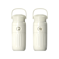 大嘴猴大容量保温杯咖啡杯男女士茶水杯子儿童中秋 燕麦白500ml 燕麦白 500ml (提手+旋盖+大茶仓)