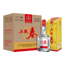 五粮液 五粮春一代 45度 500mL 4瓶 含2只礼袋