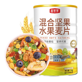 喜芊芊 坚果水果燕麦片早餐即食冲饮无糖精麦片代餐食品1kg