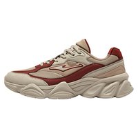 鸿星尔克休闲鞋男士夏季复古千禧风老爹鞋户外运动鞋子男跑鞋|东升 灰褐色/波尔多红 41