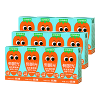 江中食疗低糖有眼光益生菌发酵胡萝卜果蔬汁饮料叶黄素酯儿童眼睛0脂 低糖版有眼光100ml*12