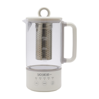 越一 纯钛迷你养生壶 家用煮茶壶煮茶器烧水壶 保温一体全自动多功能恒温电水壶 办公室便携小型花茶壶 白色