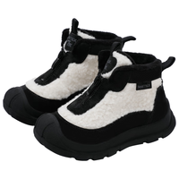 天美意儿童运动鞋男童鞋子2024秋冬女童加绒保暖休闲鞋 黑色 30码