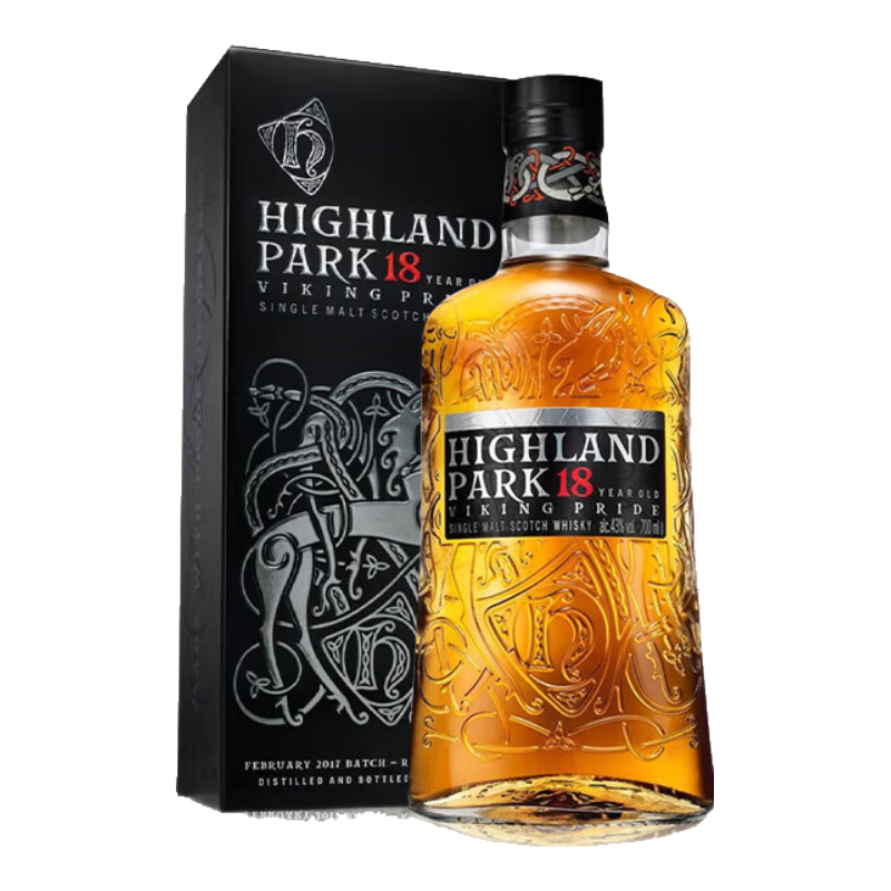 高原骑士（Highland Park）单一麦芽威士忌洋酒12年苏格兰斯佩塞泥煤风味原瓶跨境直採 高原骑士18年700ml
