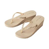 洛克熊EVA厚底人字拖女沙滩鞋外穿沙滩女士凉鞋防滑女款flipflops