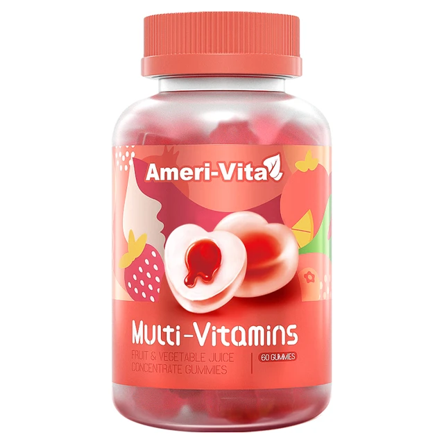 AmeriVita亚美唯他女性多种复合维生素软糖综合叶酸b族维c免疫力女士营养素60粒/瓶 多种维生素夹心软糖60粒