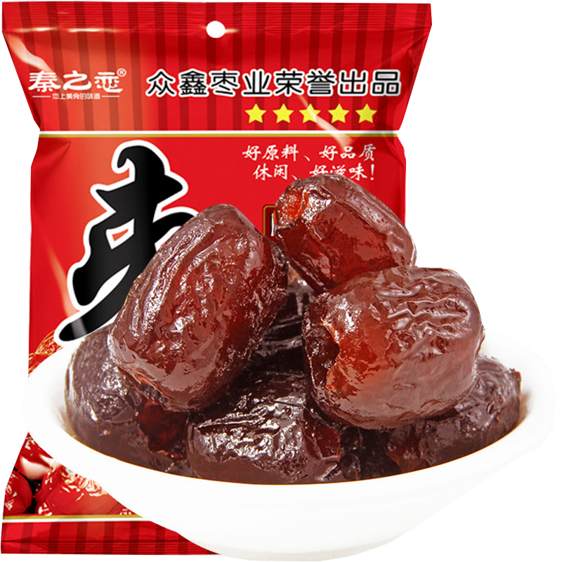 秦之恋 无核阿胶蜜枣蜜饯果干果脯女生网红休闲小零食特产250g/袋